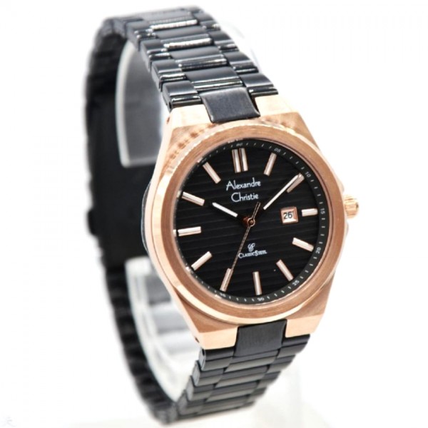 Alexandre Christie AC 8563 Rosegold Black Lady LDBBRBA